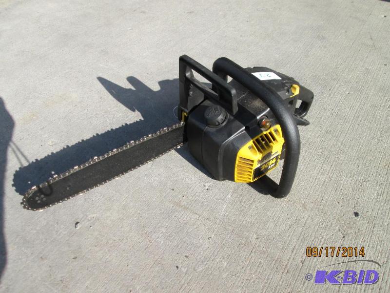 lot 27 image: McCulloch Eager Beaver Chain Saw With 15"...