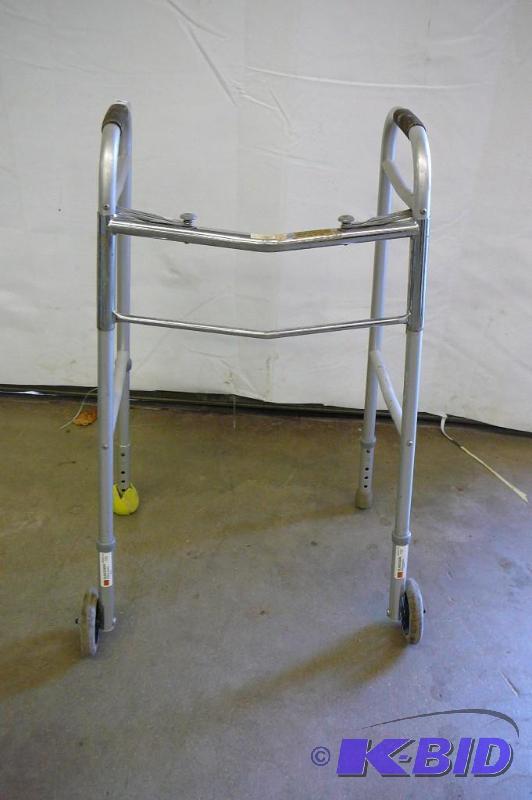Fold up aluminum walker with wheels...