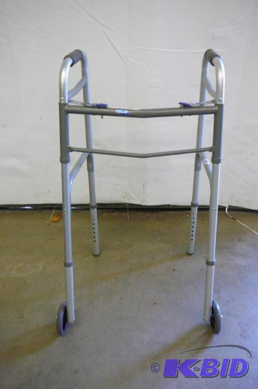 Fold up aluminum walker with wheels...