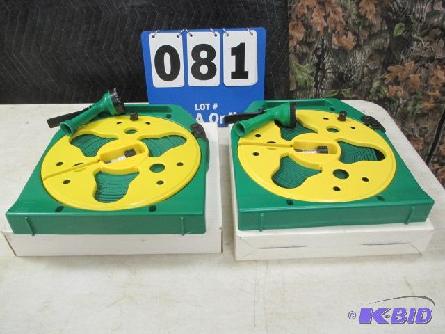 lot 00081 image: Wind up garden hose,s