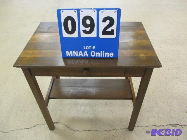 lot 00092 image: Wood Accent Table With Drawer