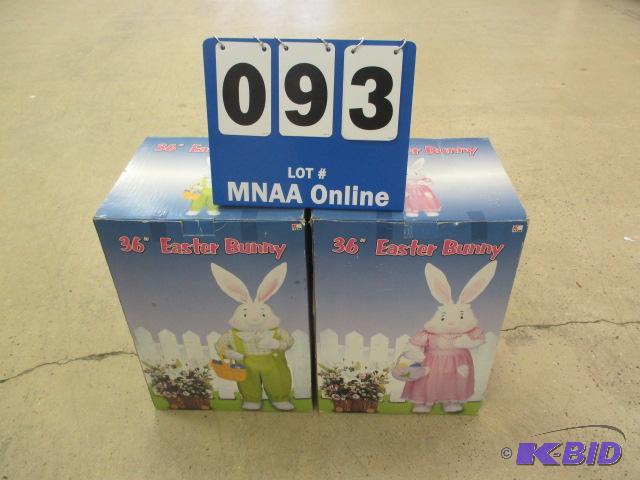 lot 00093 image: Two 36 Easter Bunny Figures