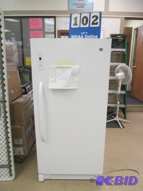 lot 102 image: G.E. Upright Freezer
