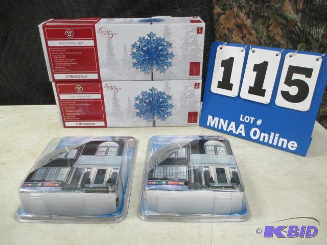 lot 115 image: Solar Powered Holiday and Tube lights