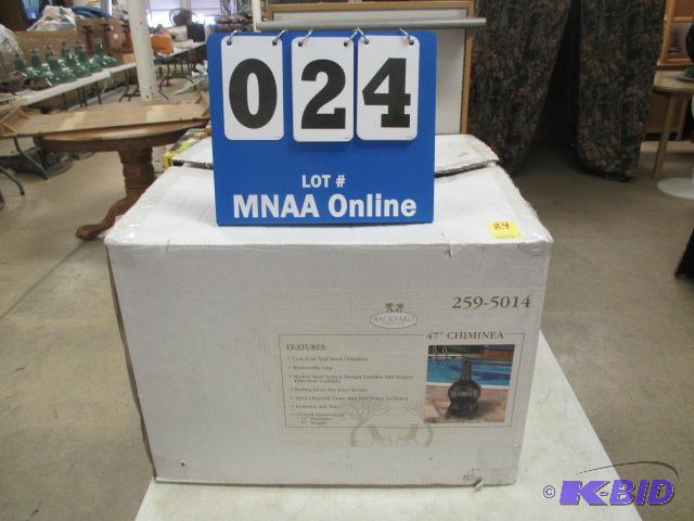 lot 24 image: New in Box 47 Patio Chiminea