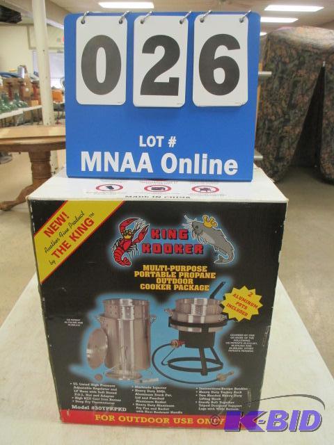 lot 26 image: King Kooker portable outdoor propane cooker package