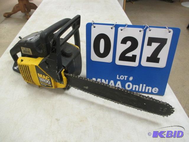lot 27 image: McCULLOCH MAC 3200 chain saw