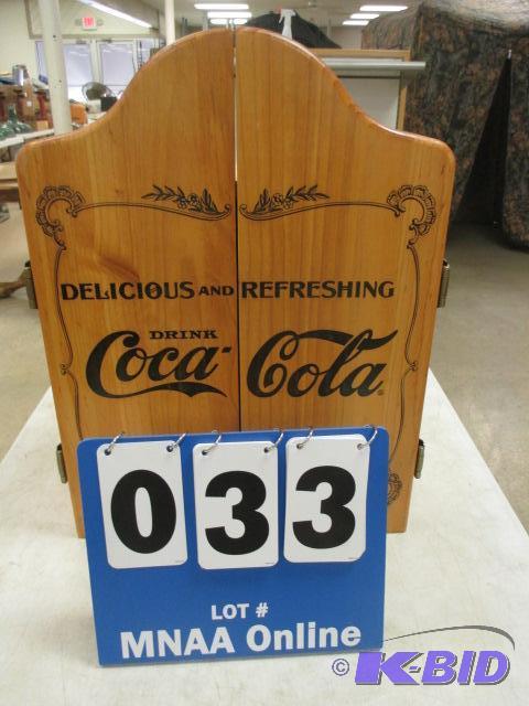 lot 33 image: Coca-Cola wood collector shelf