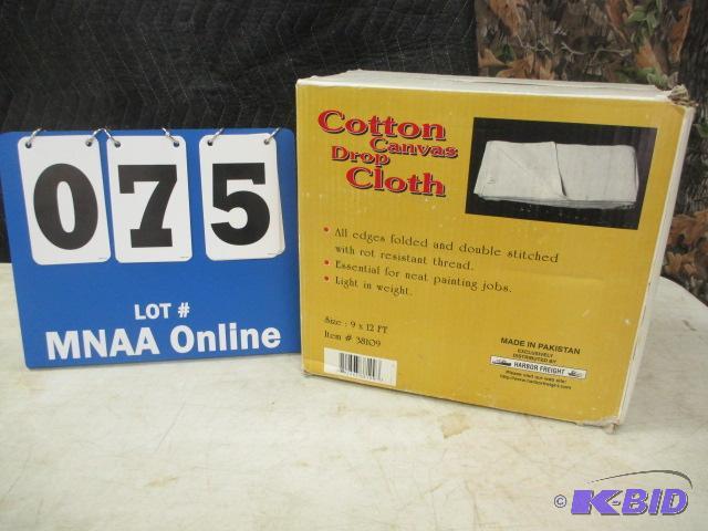 lot 75 image: Cotton Canvas Drop Cloth-N.I.B.