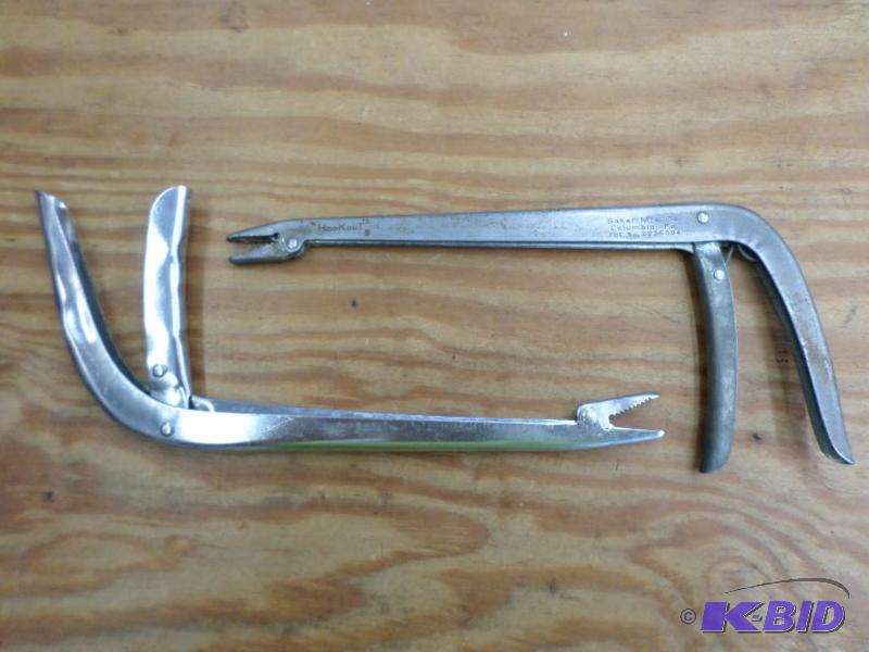 lot 30 image: (2) Long Reach Hook Pliers With Sheathes...
