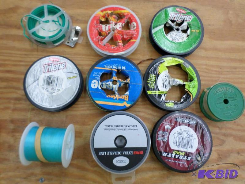 lot 69 image: Bag Of Misc Spools Of Fishing Line...