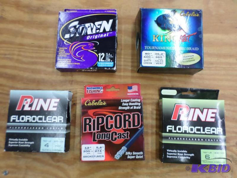 lot 70 image: Bag Of Misc Spools Of Fishing Line...