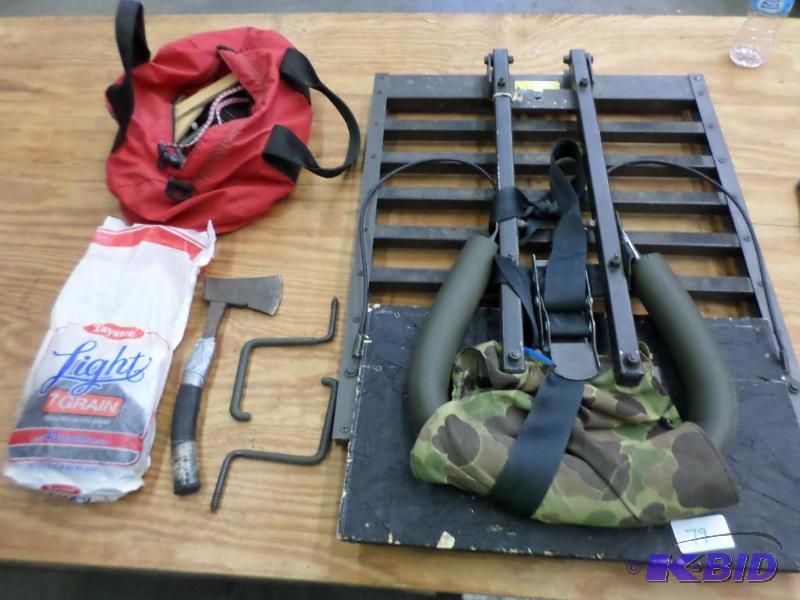 lot 79 image: Deer Stand With Bag Of Tree Steps & Hatch...