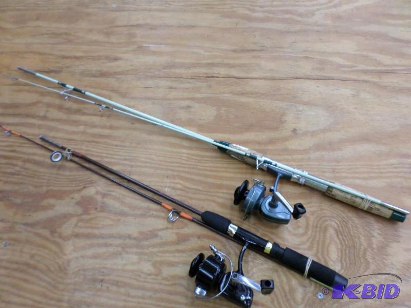 lot 87 image: (2) Vintage 2-Piece Rod & Reel Combos...