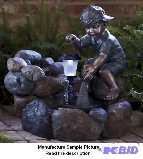 lot 106 image: Bronze Solar Boy Fountain - Capturing sunligh...