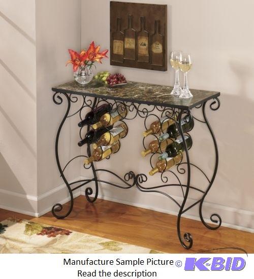lot 110 image: Faux Marble Scroll Wine Rack - A faux marble ...