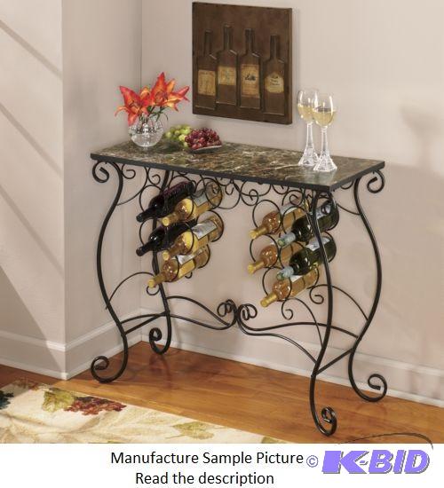 lot 133 image: Faux Marble Scroll Wine Rack - A faux marble ...