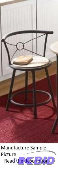 lot 15 image: Pair of Black and Pickled Oak Bistro Chairs -...