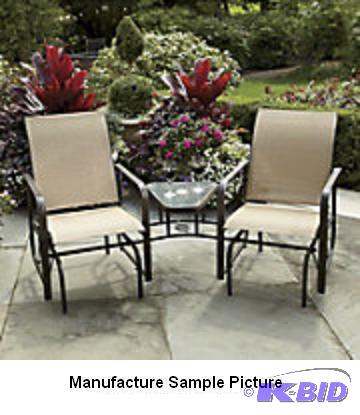 lot 151 image: Two Seat Glider with Side Table - Two seats i...