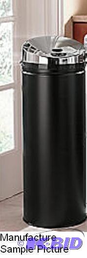lot 164 image: Black Large Automatic Lift Trash Bin - Plasti...