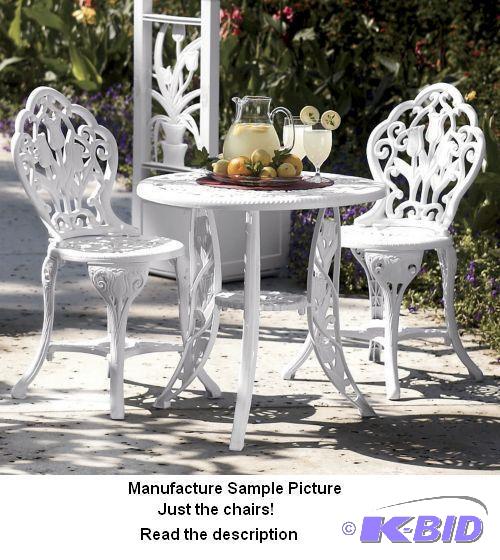 lot 182 image: Two Tulip Bistro Chairs - Has all the charm o...