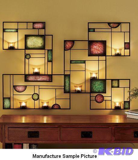lot 33 image: Color Splash Wall Art - The warm glow of cand...