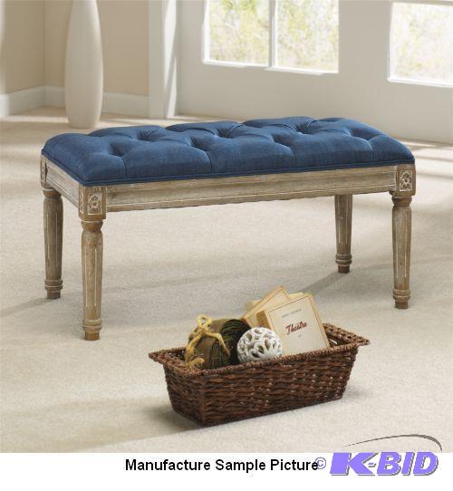 lot 59 image: Upholstered Bench - Offering classic style an...