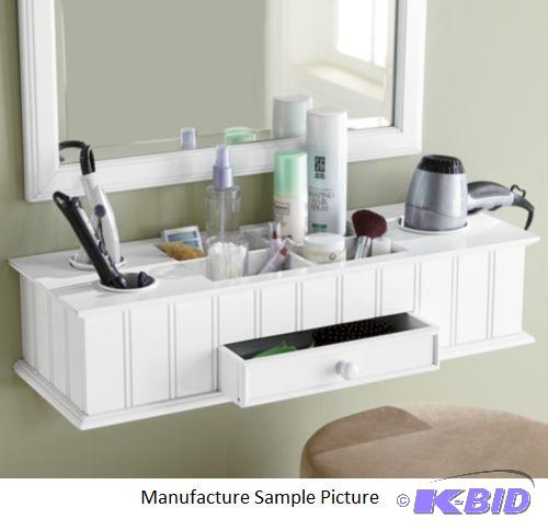 lot 6 image: White Bath Wall Organizer -&nbspGo ahead and...