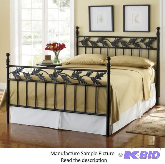 lot 9 image: Leaf Bed - King - Black leaves -&nbspA bed o...