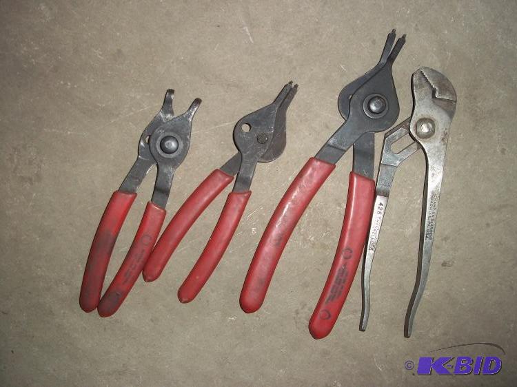 3 snap ring pliers, Channel lock pliers&nbsp...