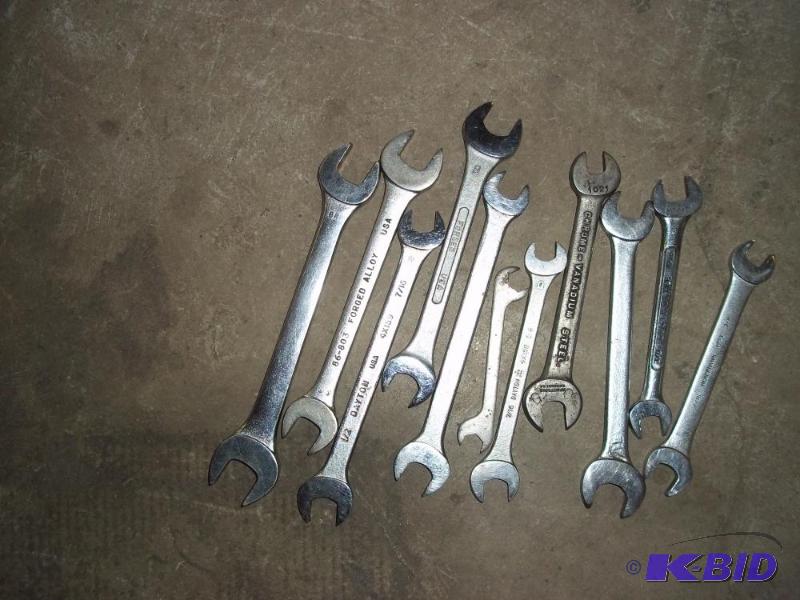 11 SAE open end wrenches...