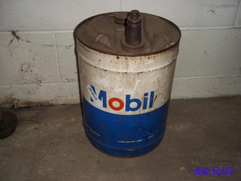 Mobil 5 gallon oil can...