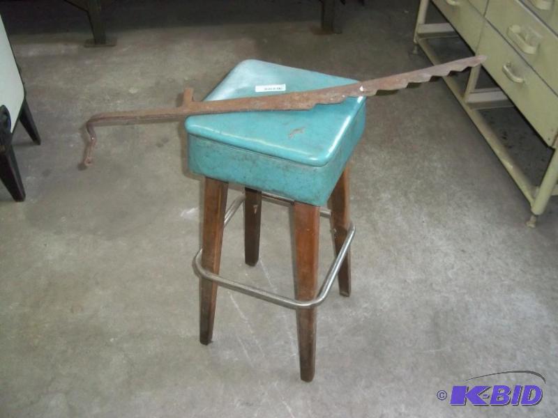 Hay saw and stool...