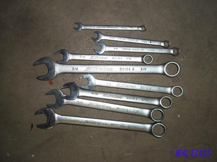 Set of AC Delco SAE Combination wrenches...