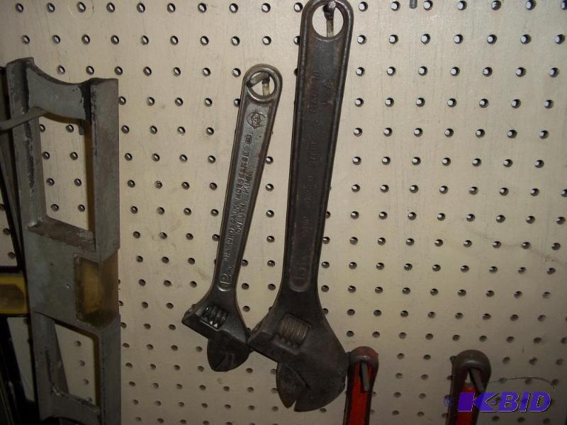 12&quot and 15&quot adjustable wrenches...