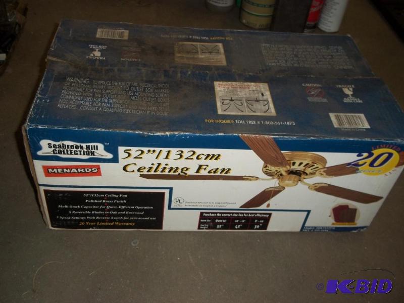 New in box 52&quot Ceiling Fan...