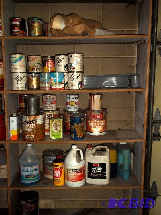 Misc Paints, strainer funnels, brake fluid...