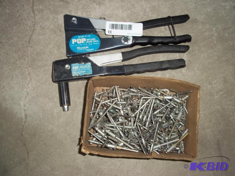 2 rivet tools and rivets...
