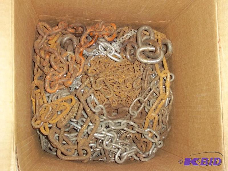 Box full of misc chain...