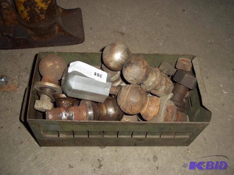 Box containing 1 78 in and 2 in balls...