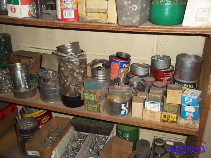 Shelf of Misc Parts   Axle studs  Nuts and Bo...