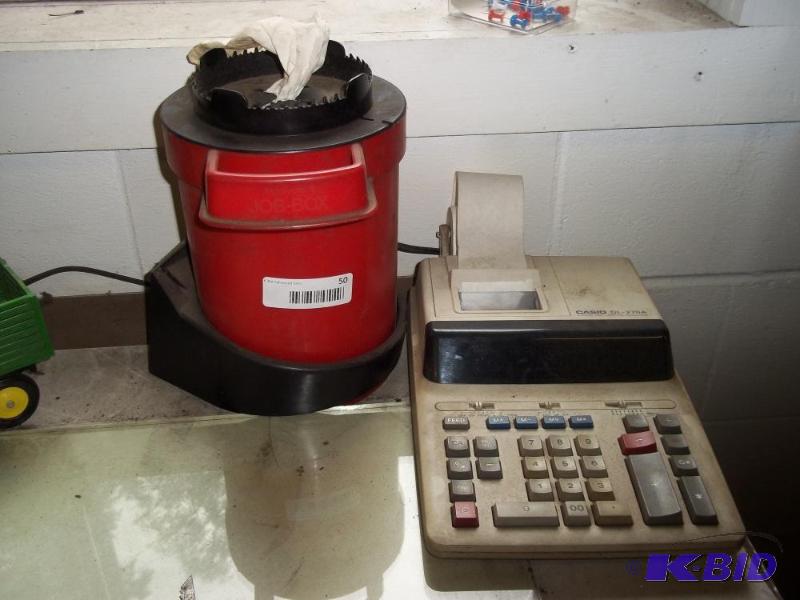 Towel dispenser and calculator....