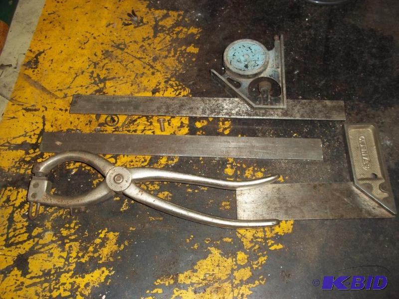 2 Squares, metal rulers, button fastner....