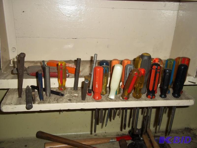 Utility knives, punches, and screwdrivers...