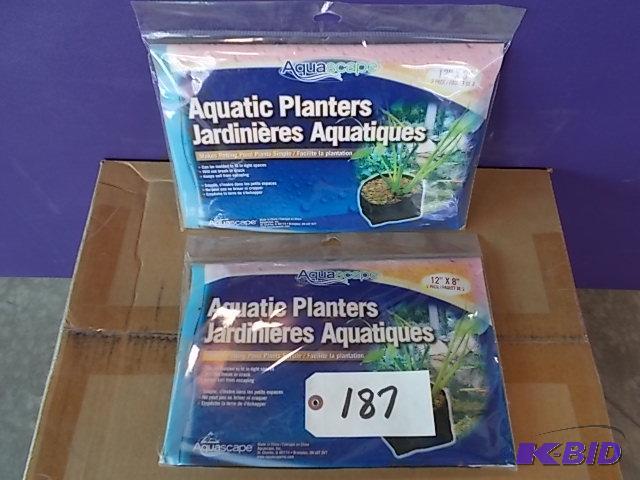 (2) 2 pks Aquascape Aquatic Planters, 12&quot...