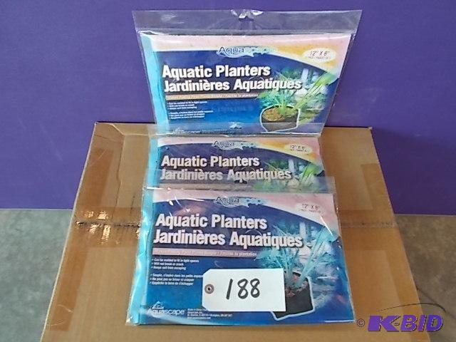 (3) 2 pks Aquascape Aquatic Planters, 12&quot...