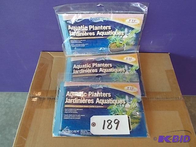 (3) 2 pks Aquascape Aquatic Planters, 8&quot...