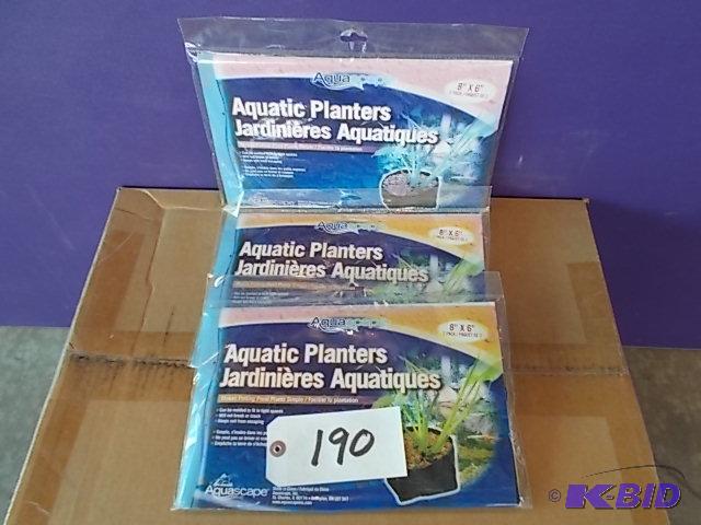 (3) 2 pks Aquascape Aquatic Planters, 8&quot...