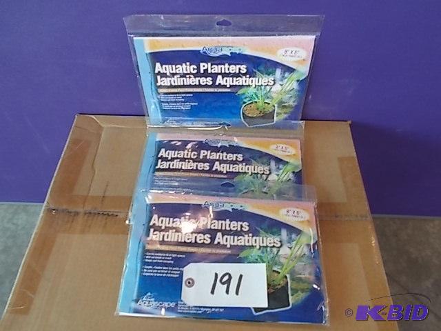 (3) 2 pks Aquascape Aquatic Planters, 8&quot...