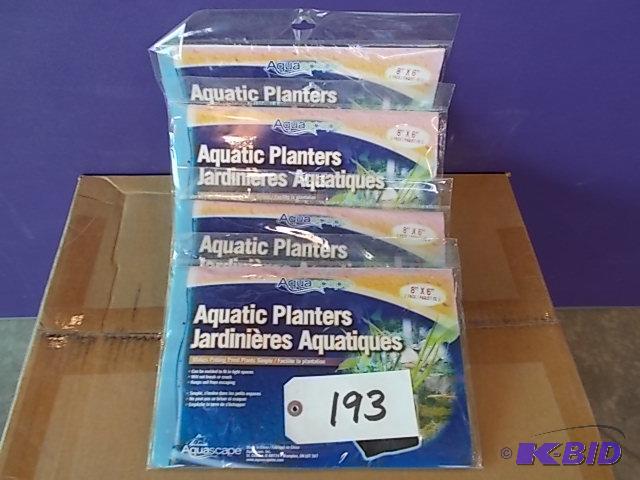 (4) 2 pks Aquascape Aquatic Planters, 8&quot...